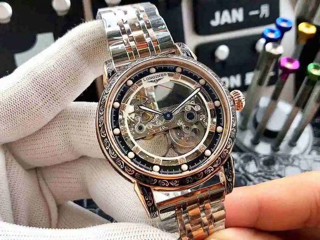 General Watches Longines Watch Men's Watch Paired with Original Fully Automatic Mechanical Movement Top Grade 316 Precision Steel Case with Mineral Super Strong Mirror Diameter 42mm KK05650 view 7