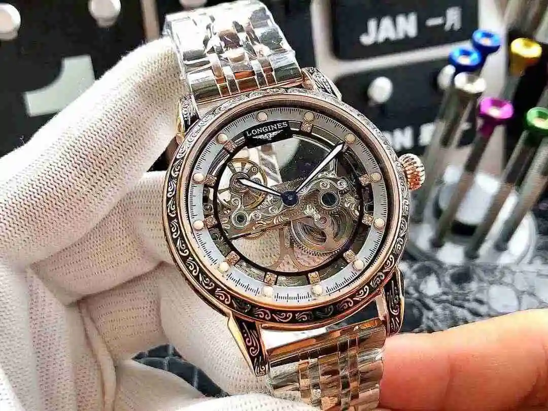 General Watches Longines Watch Men's Watch Paired with Original Fully Automatic Mechanical Movement Top Grade 316 Precision Steel Case with Mineral Super Strong Mirror Diameter 42mm KK05650 view 8