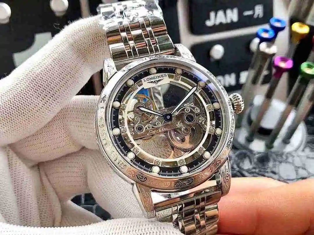 General Watches Longines Watch Men's Watch Paired with Original Fully Automatic Mechanical Movement Top Grade 316 Precision Steel Case with Mineral Super Strong Mirror Diameter 42mm KK05650 view 9