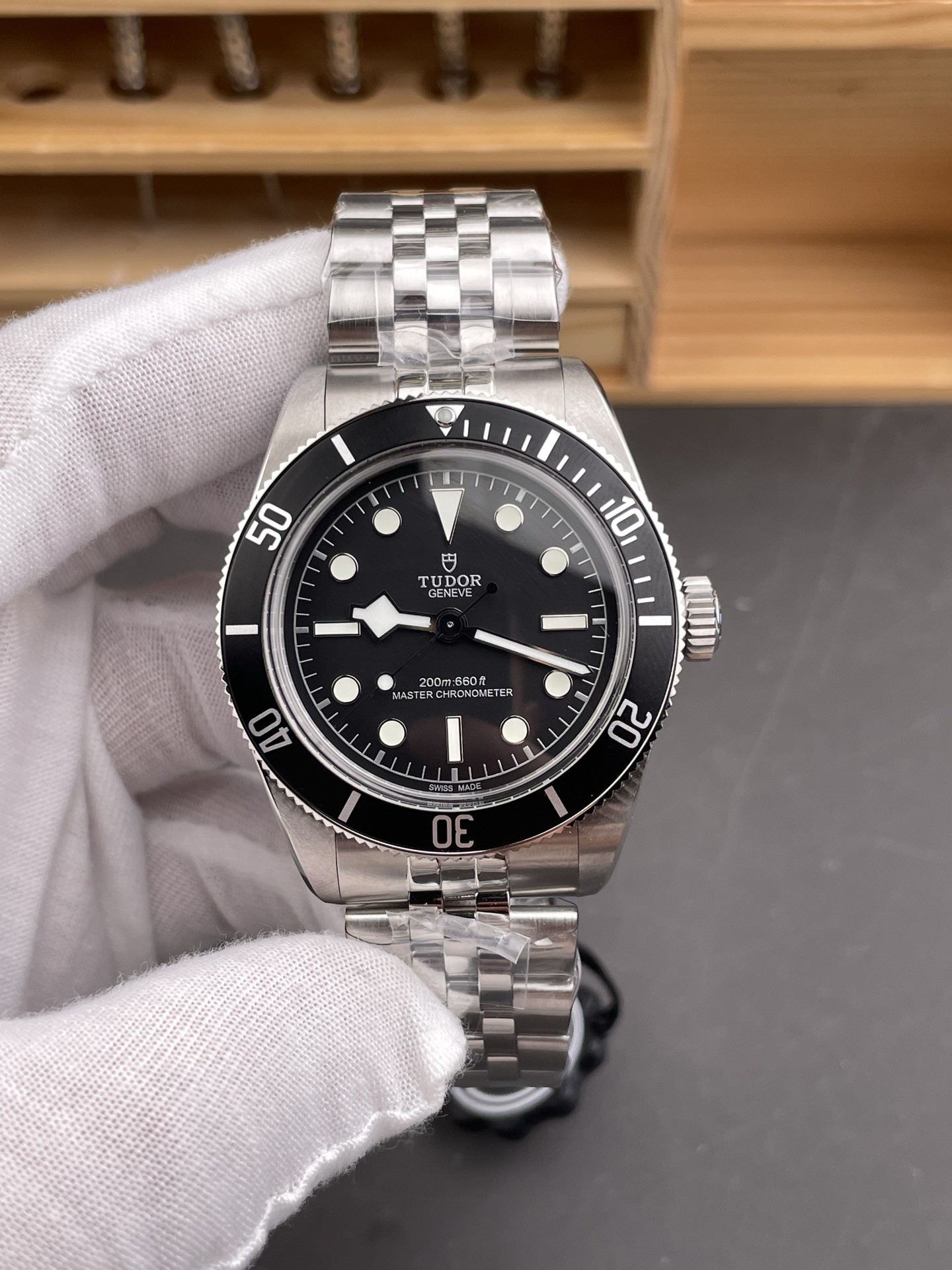 Tudor Black Dial Watch view 1