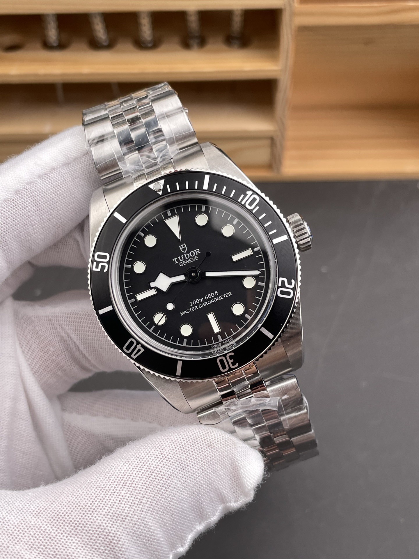 Tudor Black Dial Watch view 2