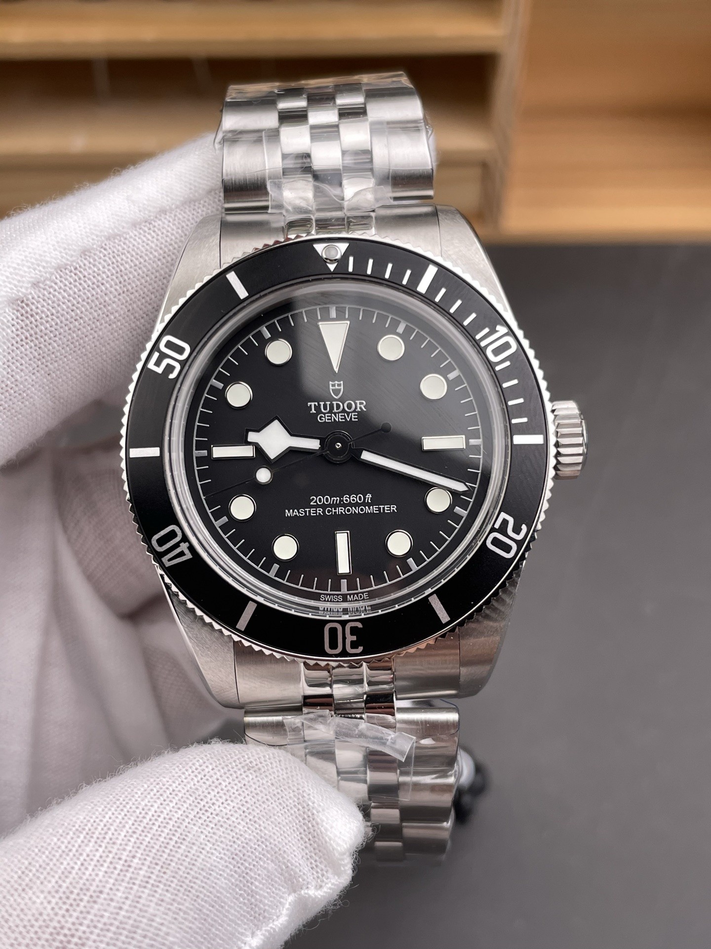 Tudor Black Dial Watch view 3