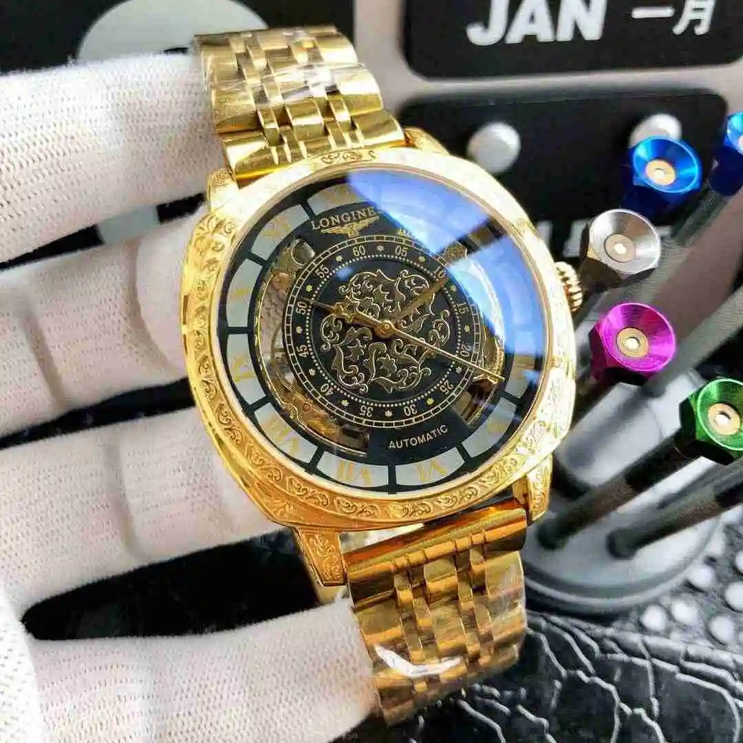 General Watches Longines watch for men with original fully automatic mechanical movement, top grade 316 precision steel case with mineral super strong mirror diameter 42mm KK05750 view 4