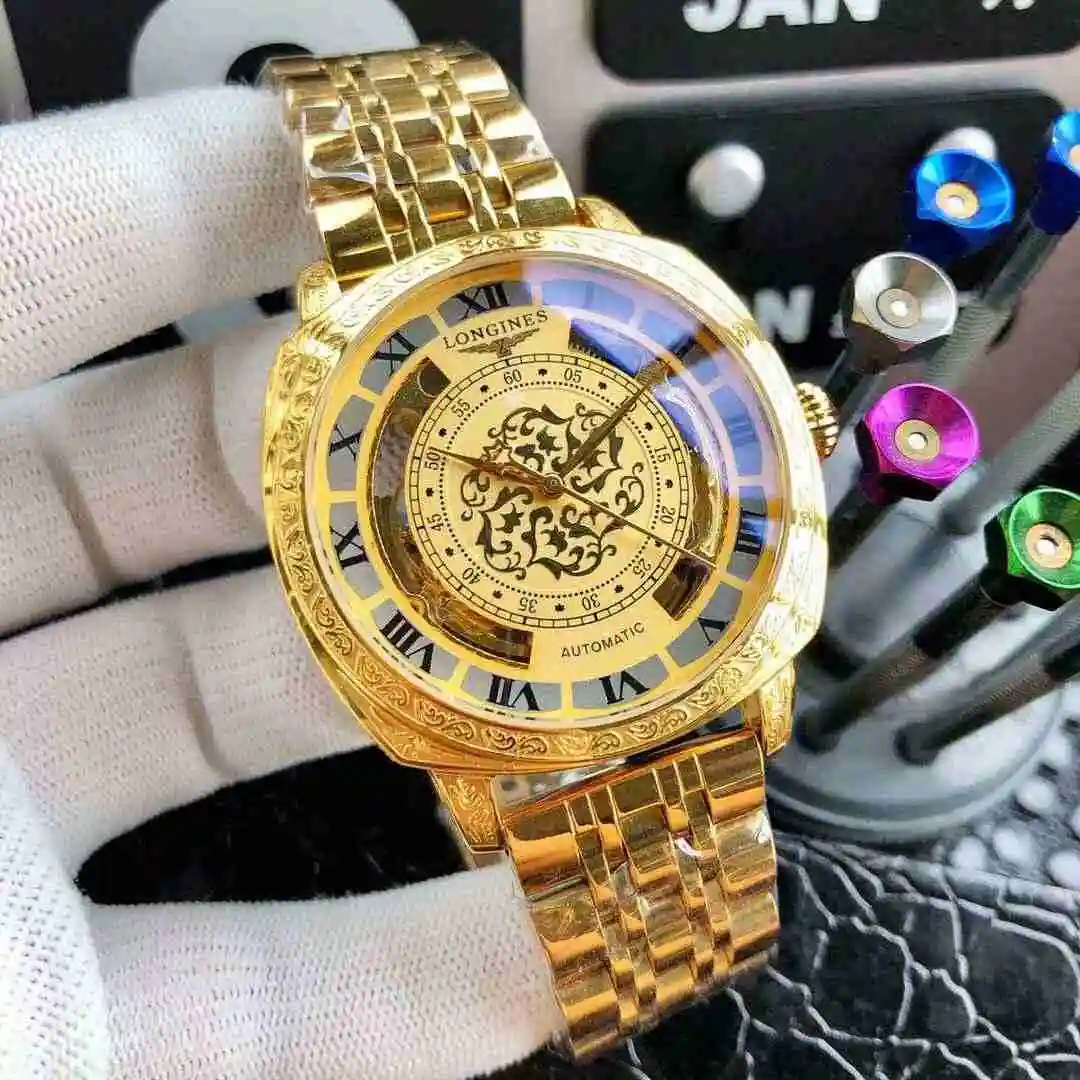 General Watches Longines watch for men with original fully automatic mechanical movement, top grade 316 precision steel case with mineral super strong mirror diameter 42mm KK05750 view 5