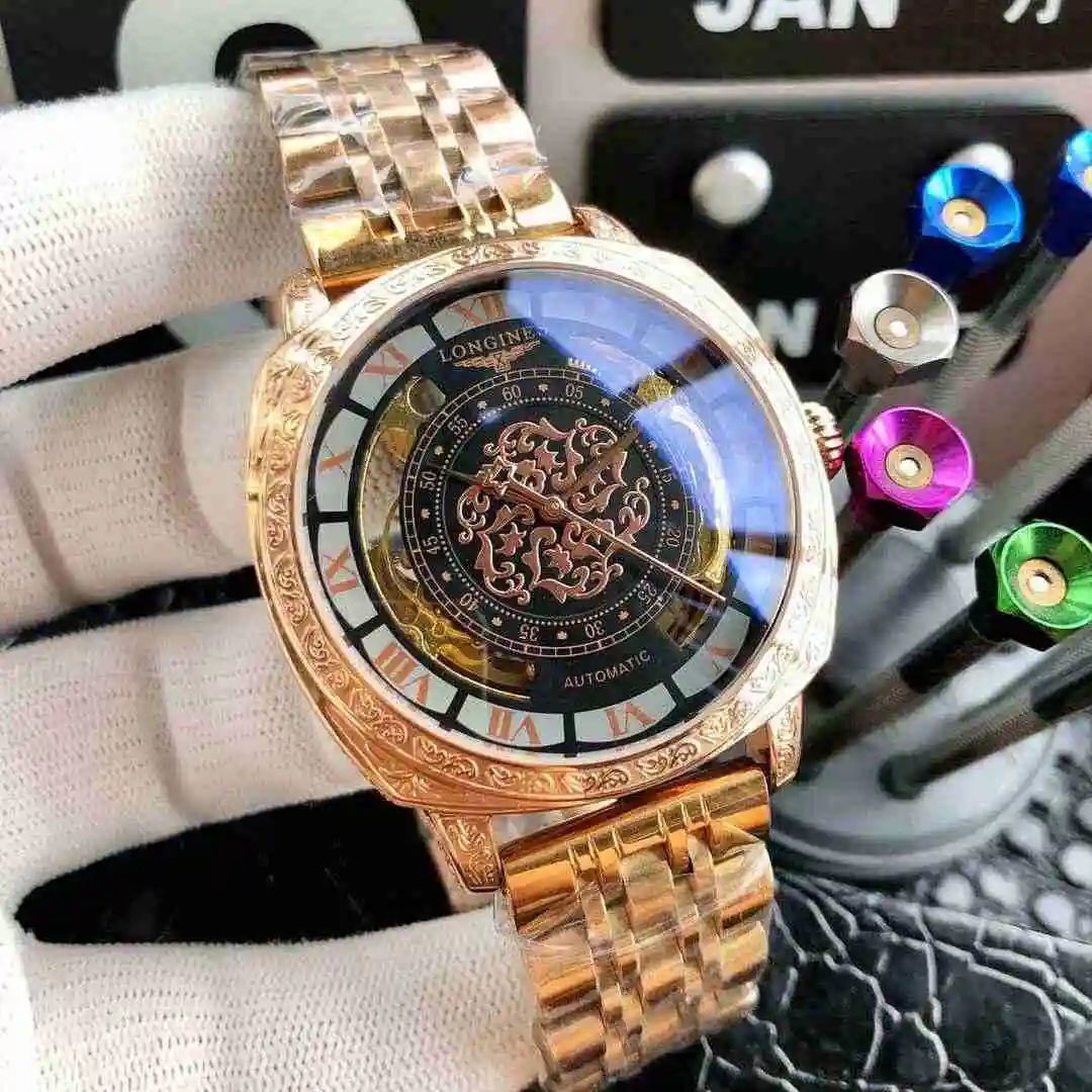 General Watches Longines watch for men with original fully automatic mechanical movement, top grade 316 precision steel case with mineral super strong mirror diameter 42mm KK05750 view 7
