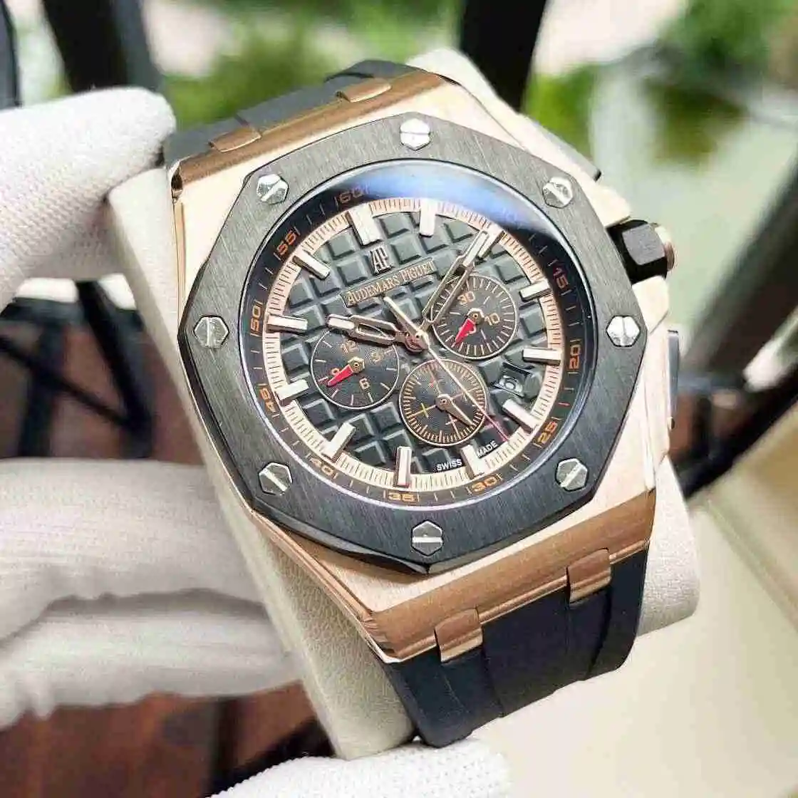 General Watches Audemars Piguet Aibi Watch Men's Watch Paired with Original Fully Automatic Mechanical Movement, Top Grade 316 Precision Steel Case with Mineral Super Strong Mirror Diameter 44mm KK06 view 6