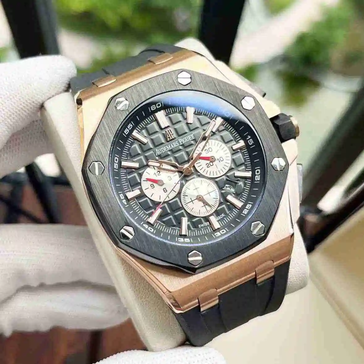General Watches Audemars Piguet Aibi Watch Men's Watch Paired with Original Fully Automatic Mechanical Movement, Top Grade 316 Precision Steel Case with Mineral Super Strong Mirror Diameter 44mm KK06 view 7