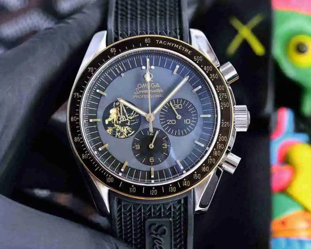 General Watches Omega Watch Men's Watch Paired with Original Fully Automatic Mechanical Movement Top Grade 316 Precision Steel Case with Mineral Super Strong Mirror Diameter 45mm KK04850 view 2