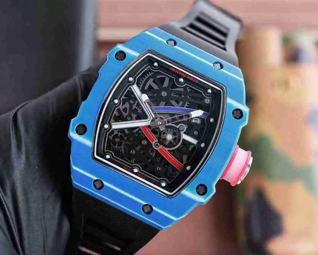 General Watches Richard Mille Richard Miller Watch Men's Watch Paired with Original Fully Automatic Mechanical Movement Top Grade 316 Precision Steel Case with Mineral Super Strong Mirror Diameter 48X42mm kk012500 view 8