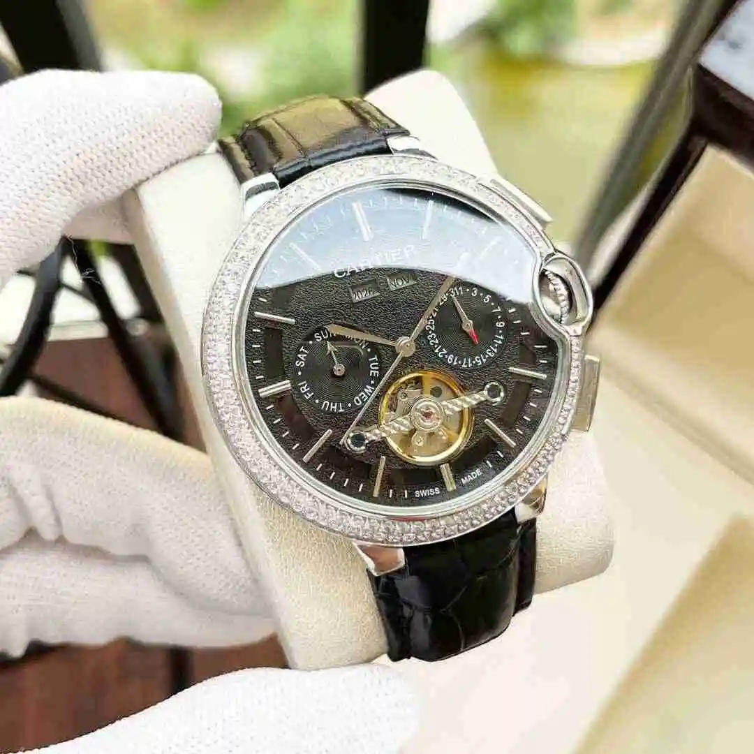 General Watches Cartier Watch Men's Watch Paired with Original Fully Automatic Mechanical Movement Top Grade 316 Precision Steel Case with Mineral Super Strong Mirror Diameter 44mm KK06250 1 view 5