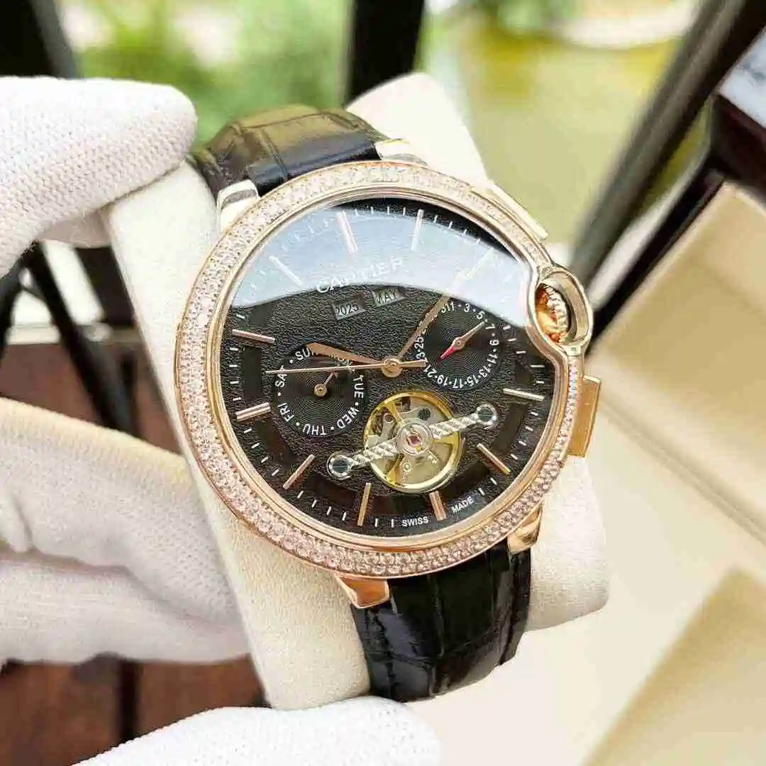 General Watches Cartier Watch Men's Watch Paired with Original Fully Automatic Mechanical Movement Top Grade 316 Precision Steel Case with Mineral Super Strong Mirror Diameter 44mm KK06250 1 view 6