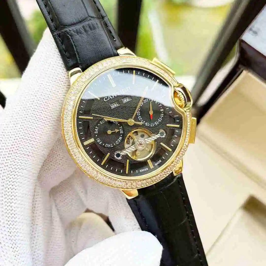 General Watches Cartier Watch Men's Watch Paired with Original Fully Automatic Mechanical Movement Top Grade 316 Precision Steel Case with Mineral Super Strong Mirror Diameter 44mm KK06250 1 view 7