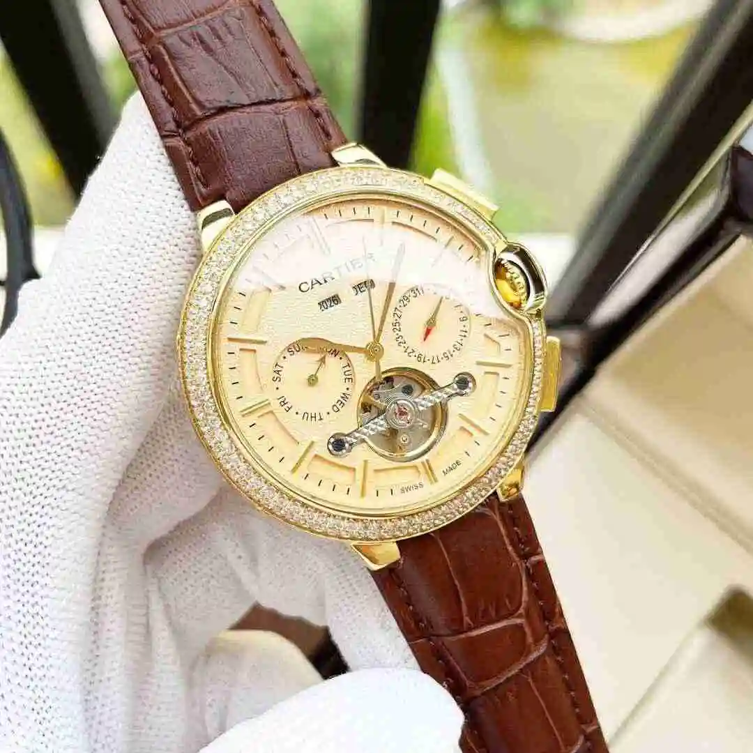 General Watches Cartier Watch Men's Watch Paired with Original Fully Automatic Mechanical Movement Top Grade 316 Precision Steel Case with Mineral Super Strong Mirror Diameter 44mm KK06250 1 view 8