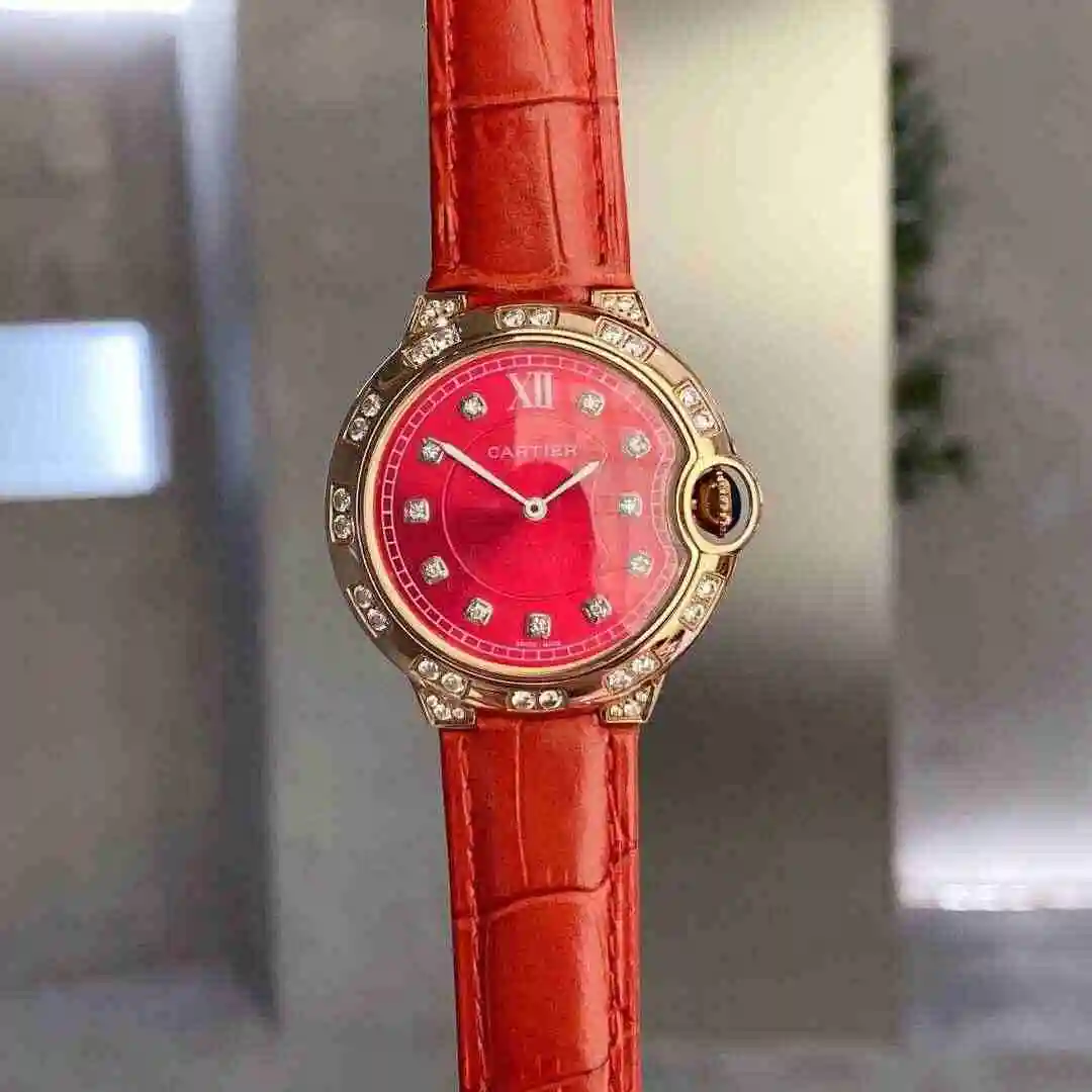General Watches Cartier Watch Women's Watch Paired with Original Fully Automatic Mechanical Movement Top Grade 316 Precision Steel Case with Mineral Super Strong Mirror Diameter 36mm KK view 7