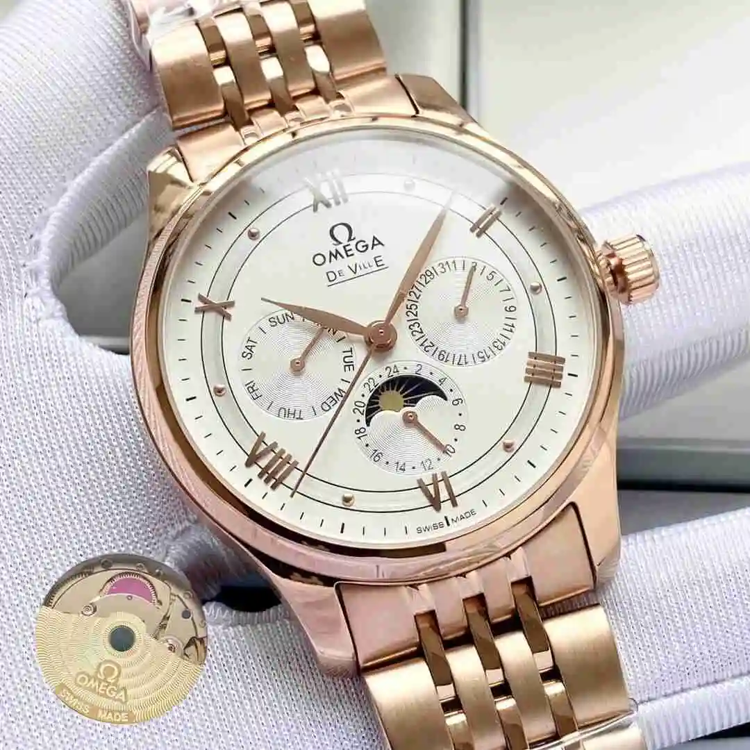 General Watches Omega Watch Men's Watch Paired with Original Fully Automatic Mechanical Movement Top Grade 316 Precision Steel Case with Mineral Super Strong Mirror Diameter 40mm KK05050 view 4
