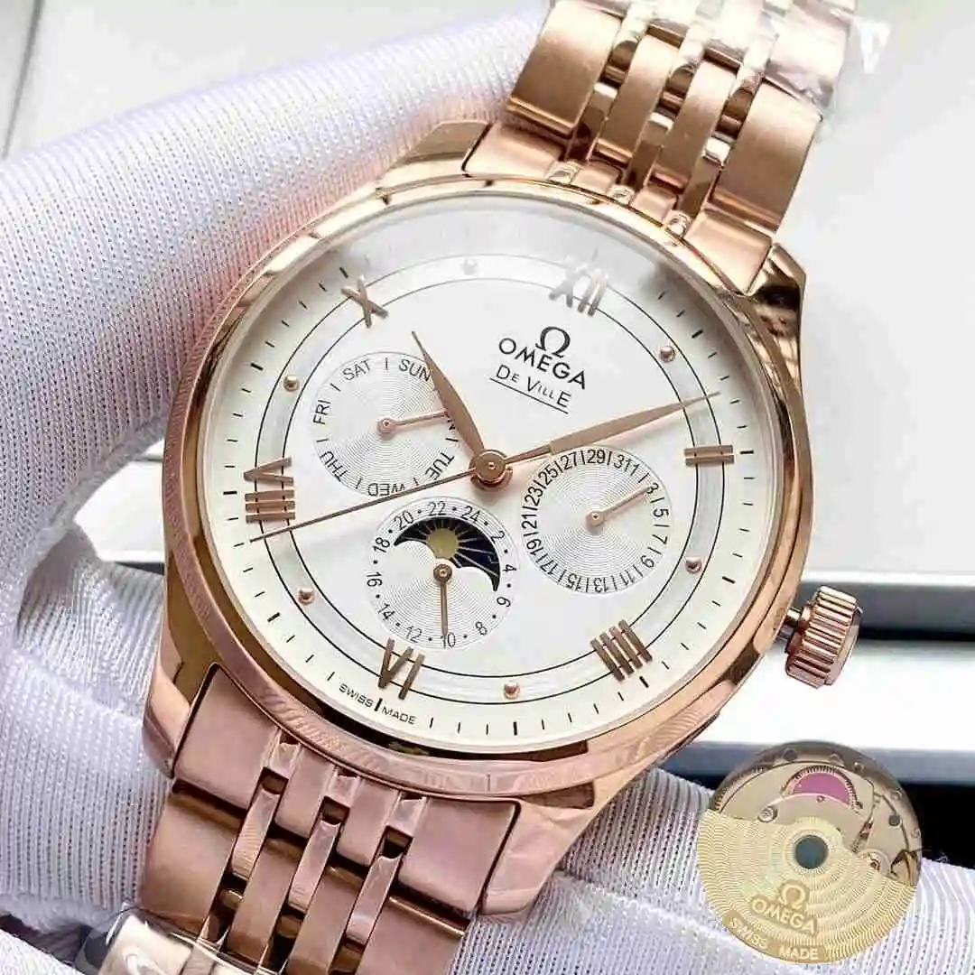 General Watches Omega Watch Men's Watch Paired with Original Fully Automatic Mechanical Movement Top Grade 316 Precision Steel Case with Mineral Super Strong Mirror Diameter 40mm KK05050 view 5