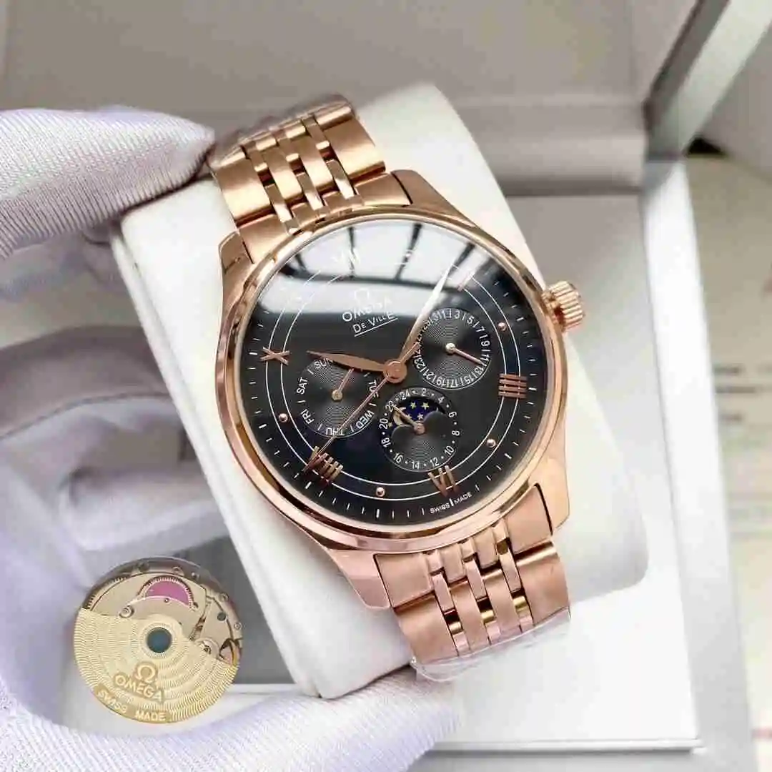 General Watches Omega Watch Men's Watch Paired with Original Fully Automatic Mechanical Movement Top Grade 316 Precision Steel Case with Mineral Super Strong Mirror Diameter 40mm KK05050 view 9
