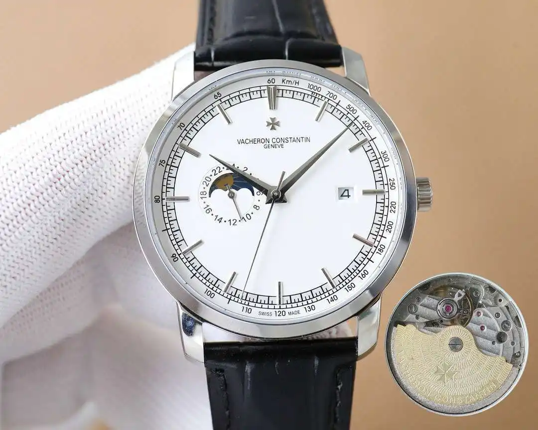 General Watches Watch Men's watch with original fully automatic mechanical movement, top-grade 316 stainless steel case and strap, mineral super mirror, diameter 41cm KK07850 2 view 7