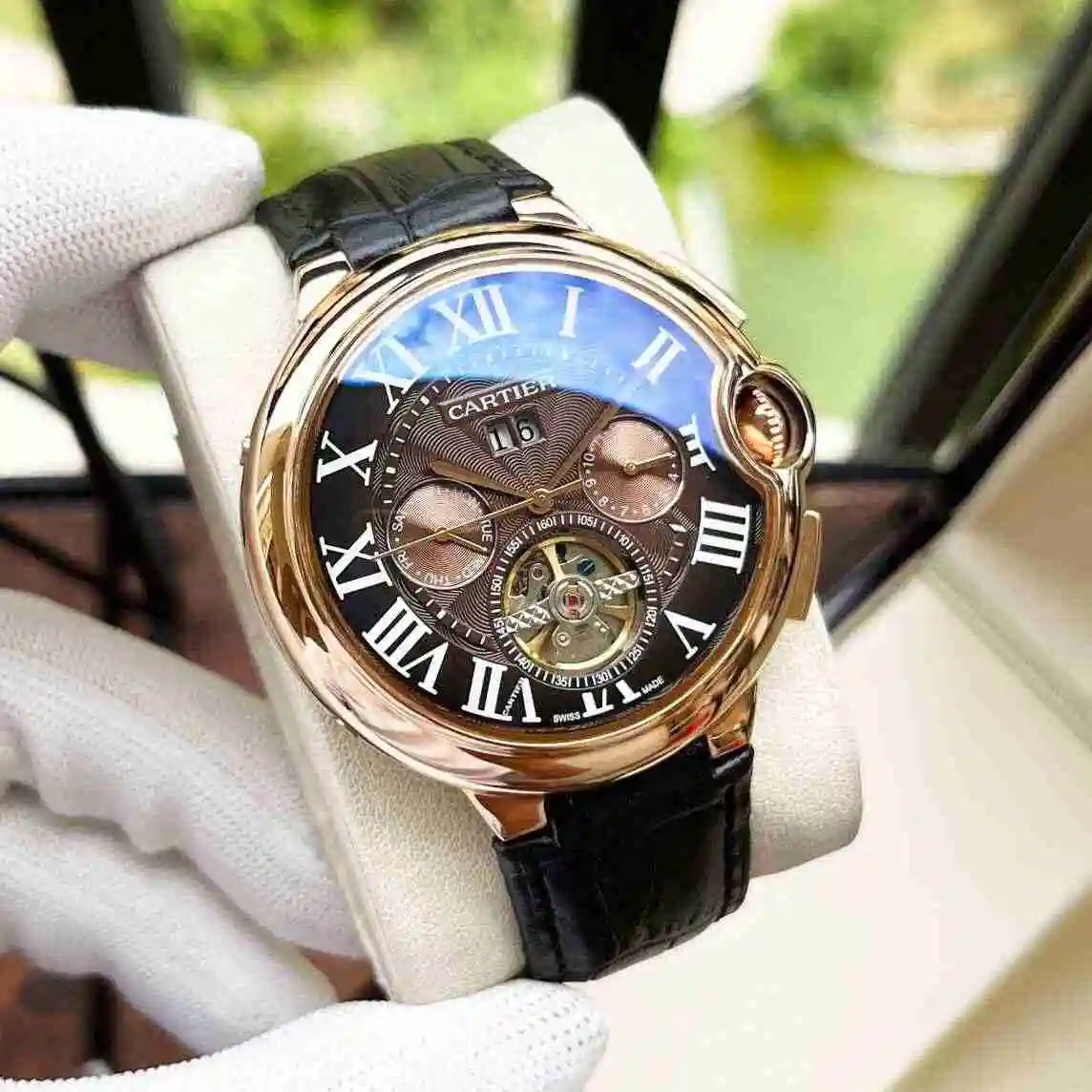General Watches Cartier Watch Men's Watch Paired with Original Fully Automatic Mechanical Movement Top Grade 316 Precision Steel Case with Mineral Super Strong Mirror Diameter 44mm KK05250 5 view 6