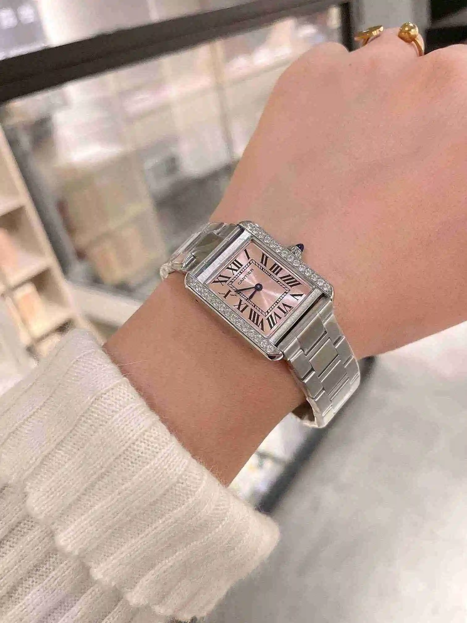 General Watches Cartier Watch Couple Watch Paired with Original Fully Automatic Mechanical Movement Top grade 316 Precision Steel Case Case with Mineral Super Strong Mirror Diameter 27MMX34MM KK03450 2 view 2