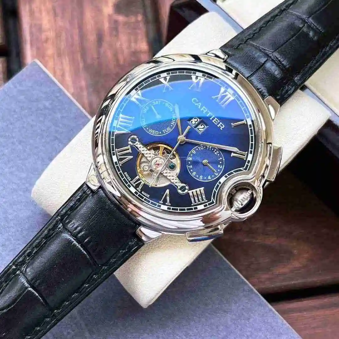 General Watches Cartier Watch Men's Watch Paired with Original Fully Automatic Mechanical Movement Top Grade 316 Precision Steel Case with Mineral Super Strong Mirror Diameter 44mm KK05250 1 view 5