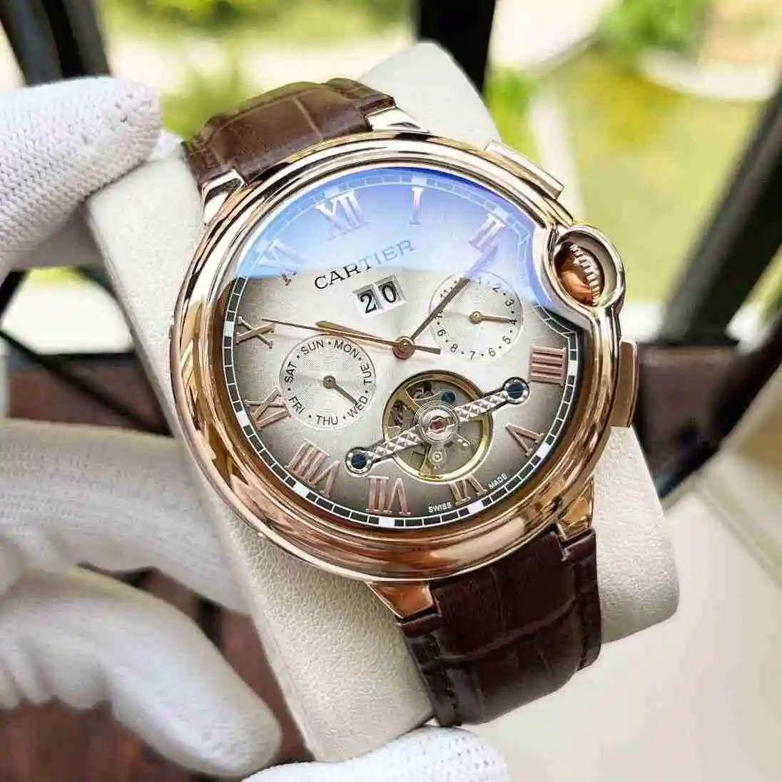 General Watches Cartier Watch Men's Watch Paired with Original Fully Automatic Mechanical Movement Top Grade 316 Precision Steel Case with Mineral Super Strong Mirror Diameter 44mm KK05250 1 view 6