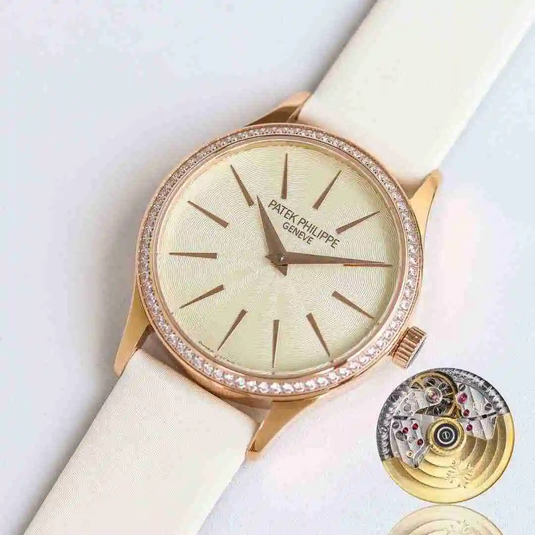General Watches Patek Philippe Watch Women's Watch Paired with Original Fully Automatic Mechanical Movement Top Grade 316 Precision Steel Case with Mineral Super Strong Mirror Diameter 39mm kk view 5