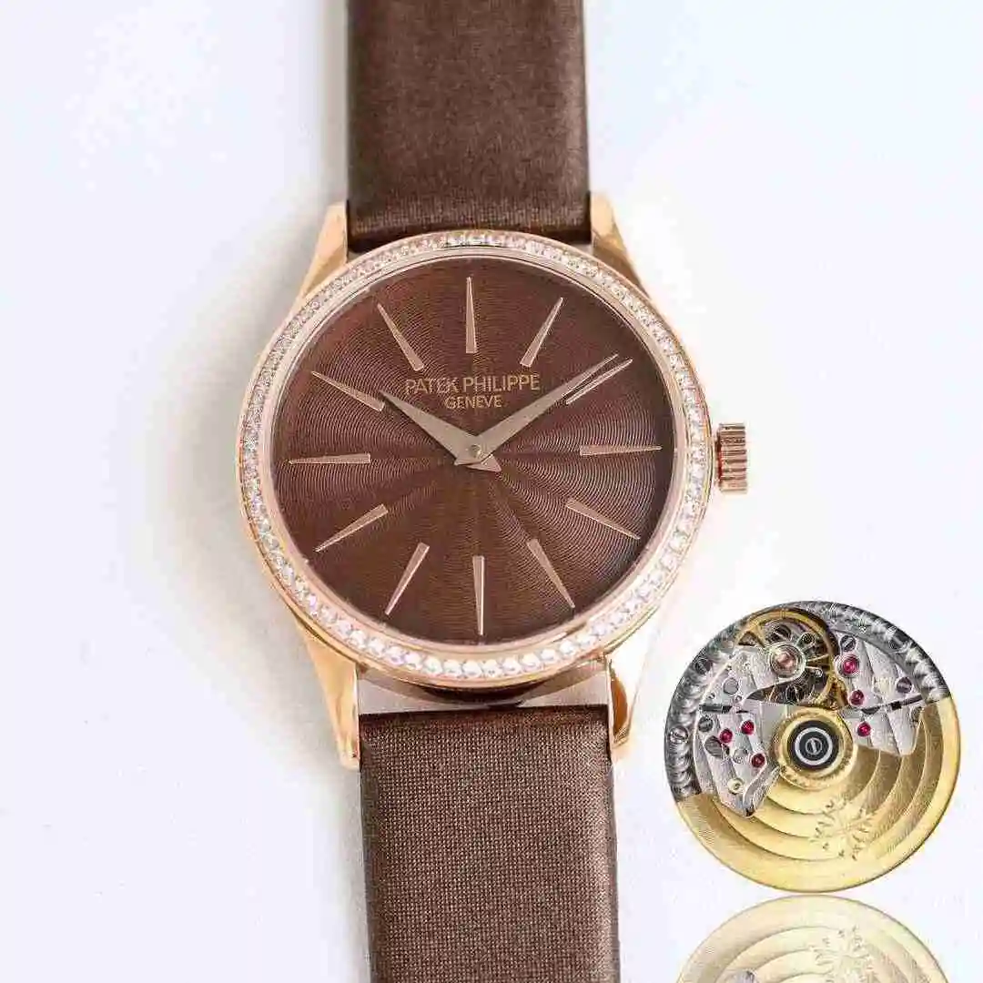 General Watches Patek Philippe Watch Women's Watch Paired with Original Fully Automatic Mechanical Movement Top Grade 316 Precision Steel Case with Mineral Super Strong Mirror Diameter 39mm kk view 8