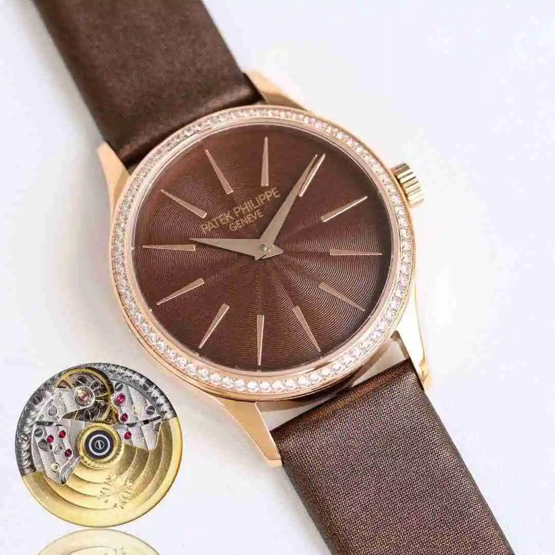 General Watches Patek Philippe Watch Women's Watch Paired with Original Fully Automatic Mechanical Movement Top Grade 316 Precision Steel Case with Mineral Super Strong Mirror Diameter 39mm kk view 9