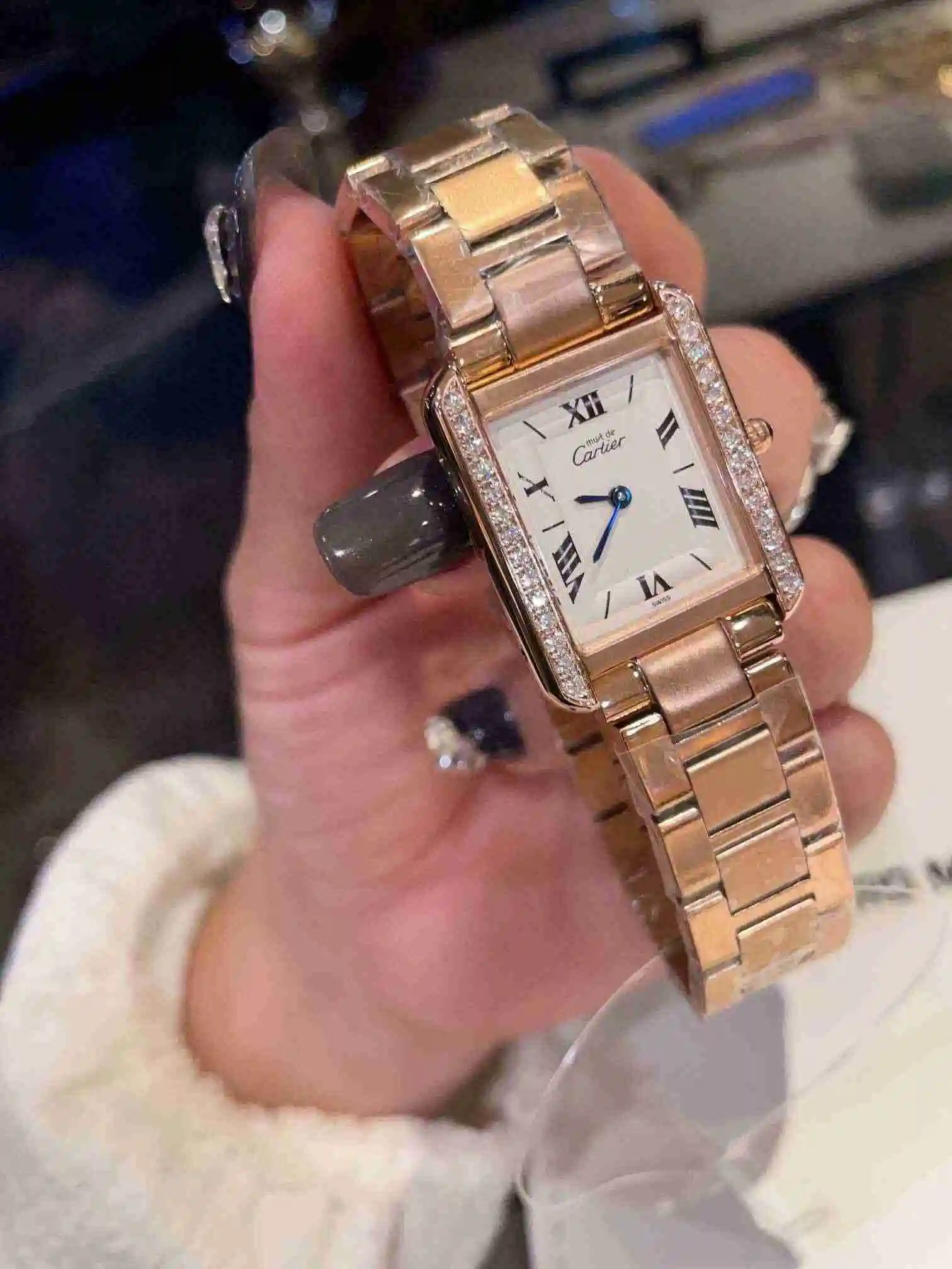 General Watches Cartier Watch Couple Watch Paired with Original Fully Automatic Mechanical Movement Top grade 316 Precision Steel Case Case with Mineral Super Strong Mirror Diameter 27MMX34MM KK03450 view 2