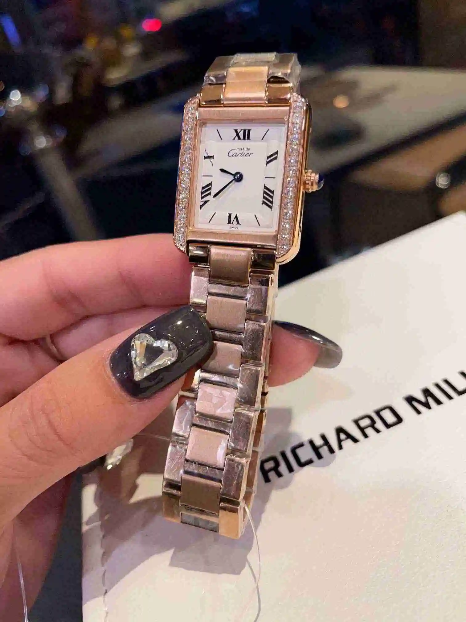 General Watches Cartier Watch Couple Watch Paired with Original Fully Automatic Mechanical Movement Top grade 316 Precision Steel Case Case with Mineral Super Strong Mirror Diameter 27MMX34MM KK03450 view 3