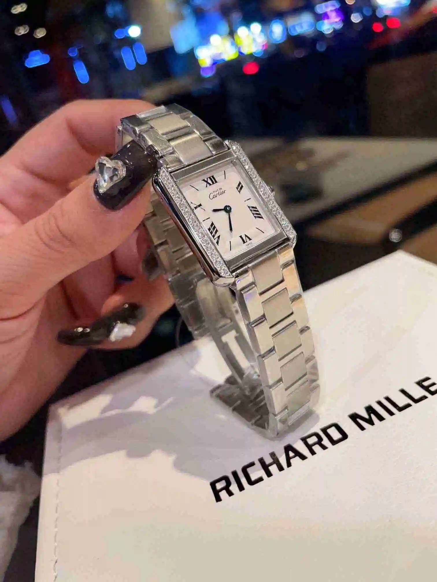 General Watches Cartier Watch Couple Watch Paired with Original Fully Automatic Mechanical Movement Top grade 316 Precision Steel Case Case with Mineral Super Strong Mirror Diameter 27MMX34MM KK03450 view 6