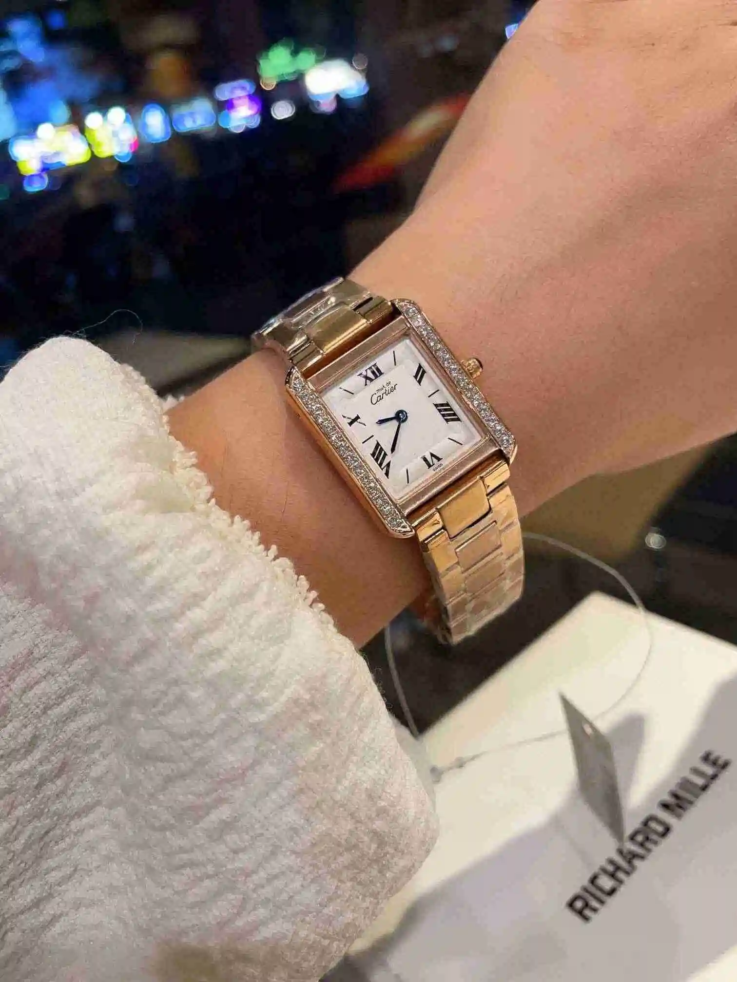 General Watches Cartier Watch Couple Watch Paired with Original Fully Automatic Mechanical Movement Top grade 316 Precision Steel Case Case with Mineral Super Strong Mirror Diameter 27MMX34MM KK03450 view 9