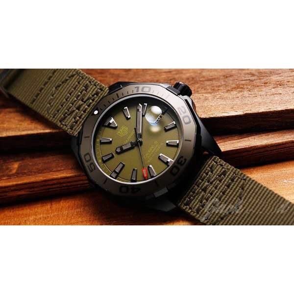 TAG Heuer Aquaracer Green Dial Stainless Steel Automatic 43mm Watch view 2