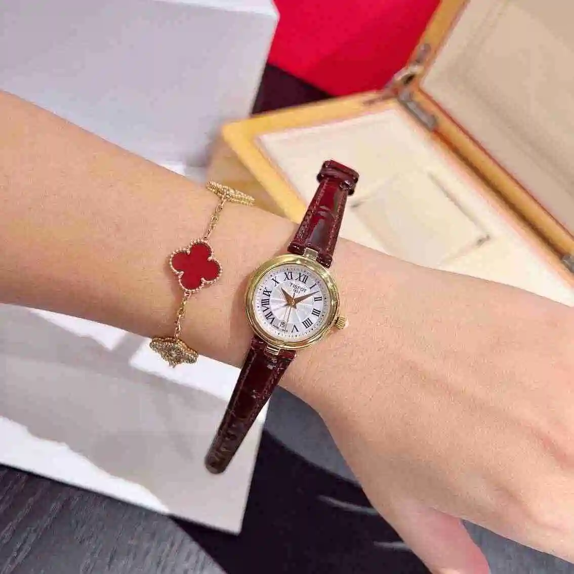 General Watches Tianshuo Watch Women's Watch Paired with Original Fully Automatic Mechanical Movement Top grade 316 Precision Steel Case with Mineral Super Strong Mirror Diameter 26mm KK02750 2 view 3