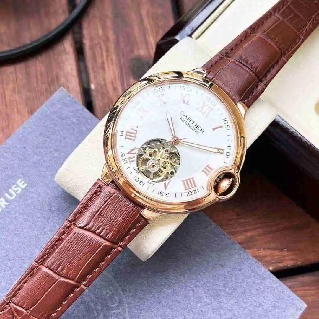General Watches Cartier Watch Men's Watch Paired with Original Fully Automatic Mechanical Movement Top Grade 316 Precision Steel Case with Mineral Super Strong Mirror Diameter 44mm KK04850 view 4