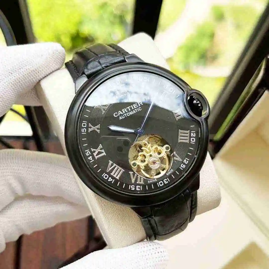 General Watches Cartier Watch Men's Watch Paired with Original Fully Automatic Mechanical Movement Top Grade 316 Precision Steel Case with Mineral Super Strong Mirror Diameter 44mm KK04850 view 5