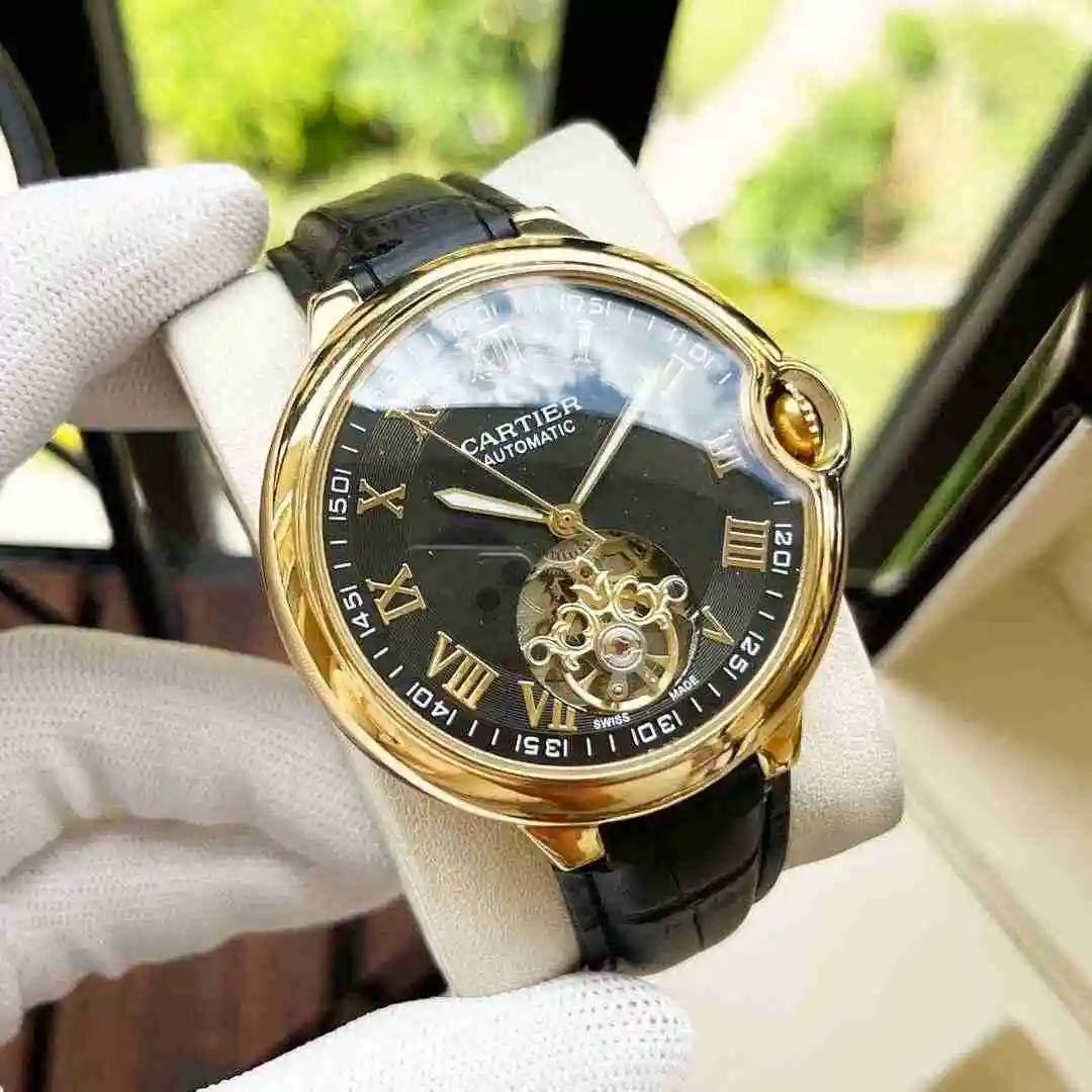 General Watches Cartier Watch Men's Watch Paired with Original Fully Automatic Mechanical Movement Top Grade 316 Precision Steel Case with Mineral Super Strong Mirror Diameter 44mm KK04850 view 6