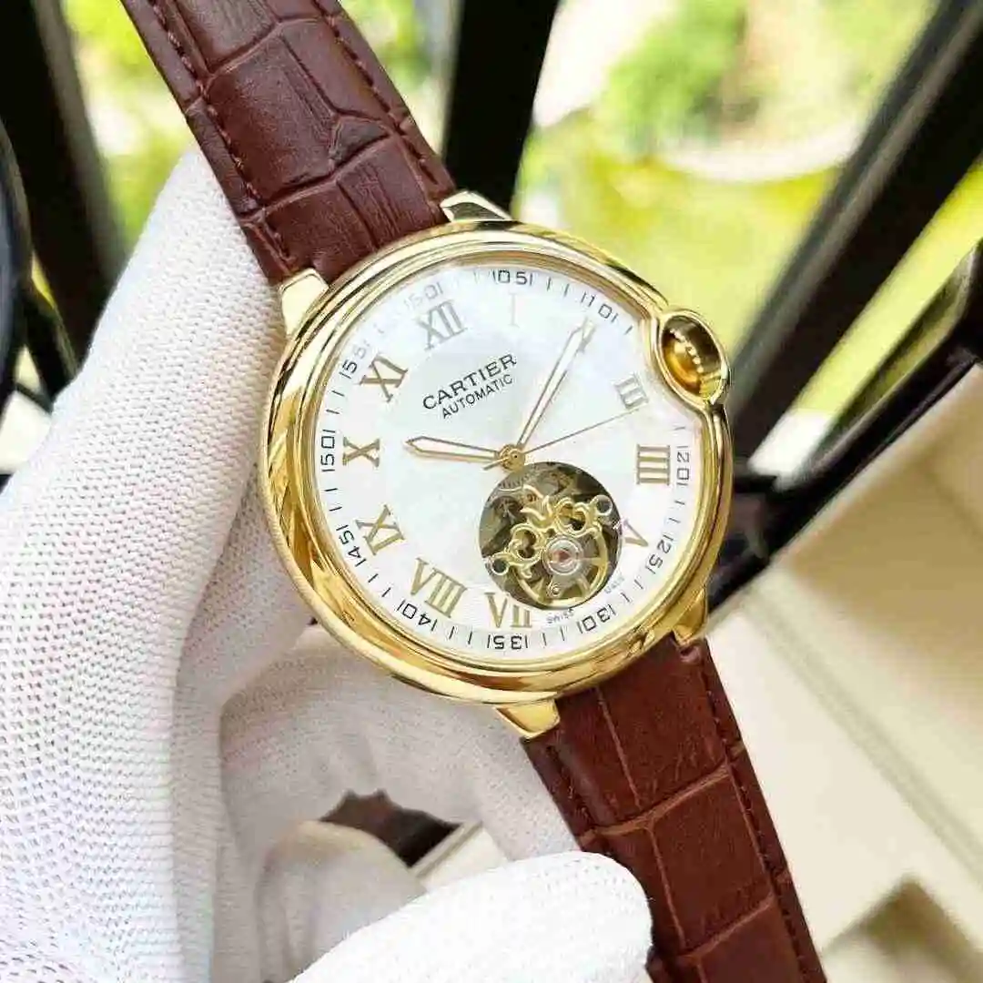 General Watches Cartier Watch Men's Watch Paired with Original Fully Automatic Mechanical Movement Top Grade 316 Precision Steel Case with Mineral Super Strong Mirror Diameter 44mm KK04850 view 7