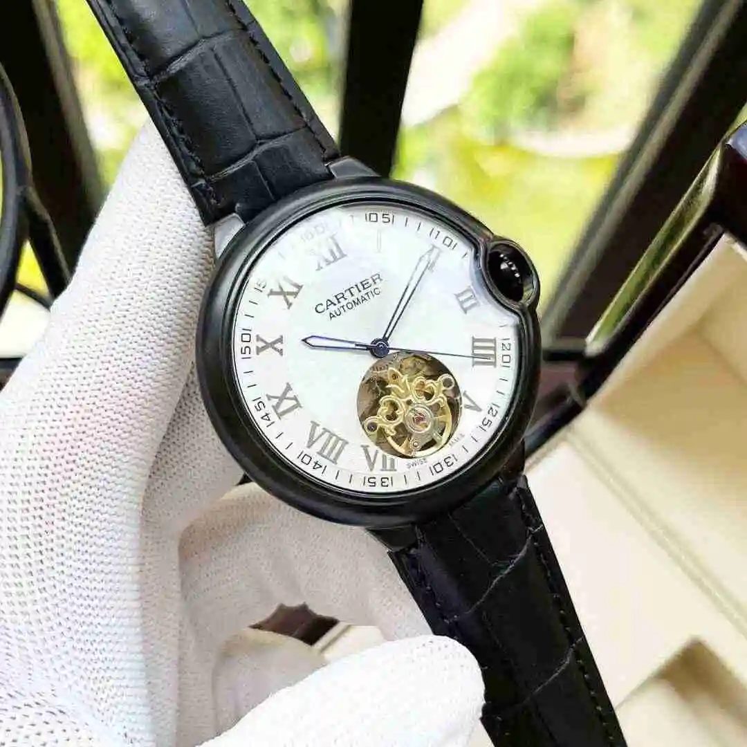 General Watches Cartier Watch Men's Watch Paired with Original Fully Automatic Mechanical Movement Top Grade 316 Precision Steel Case with Mineral Super Strong Mirror Diameter 44mm KK04850 view 8