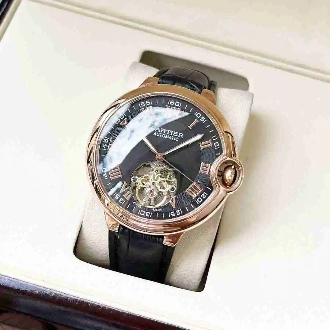 General Watches Cartier Watch Men's Watch Paired with Original Fully Automatic Mechanical Movement Top Grade 316 Precision Steel Case with Mineral Super Strong Mirror Diameter 44mm KK04850 view 9