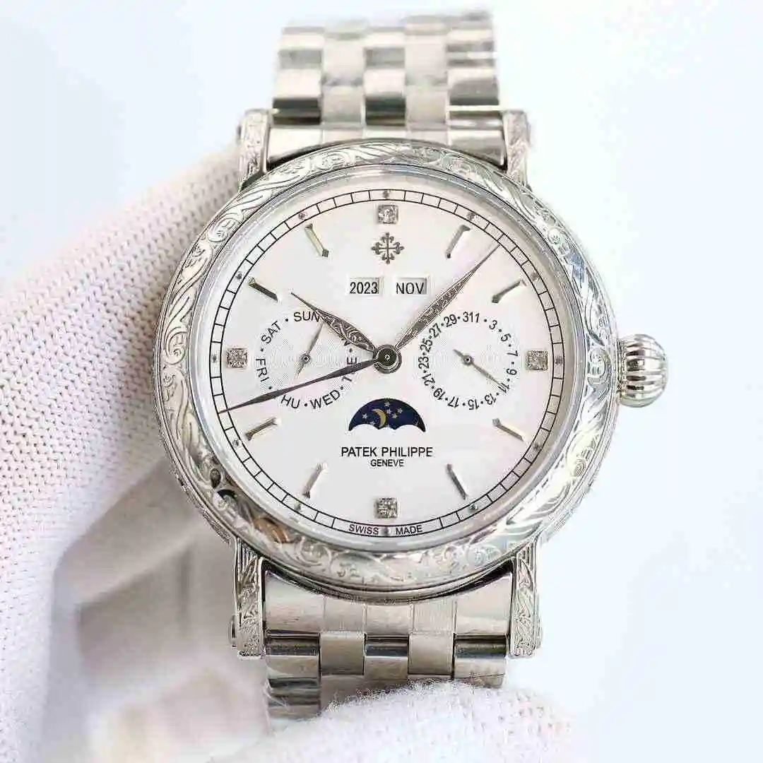 General Watches Patek Philippe Watch Men's Watch Paired with Original Fully Automatic Mechanical Movement Top Grade 316 Precision Steel Case Case with Mineral Super Strong Mirror Diameter 42mm kk013500 view 9