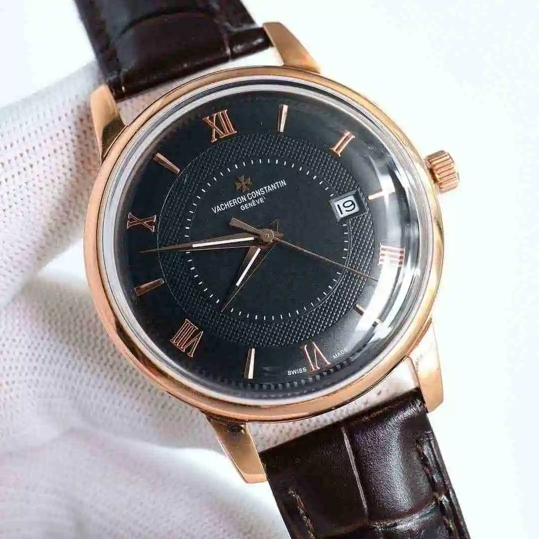 General Watches Vacheron Constantin Jiangshi Danton Watch Men's Watch Paired with Original Fully Automatic Mechanical Movement, Top Grade 316 Precision Steel Case with Mineral Super Strong Mirror Diameter 42mm kk09800 view 8