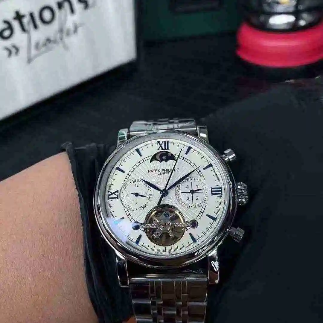 General Watches Patek Philippe Watch Men's Watch Paired with Original Fully Automatic Mechanical Movement Top Grade 316 Precision Steel Case Case with Mineral Super Strong Mirror Diameter 43mm KK04650 3 view 5