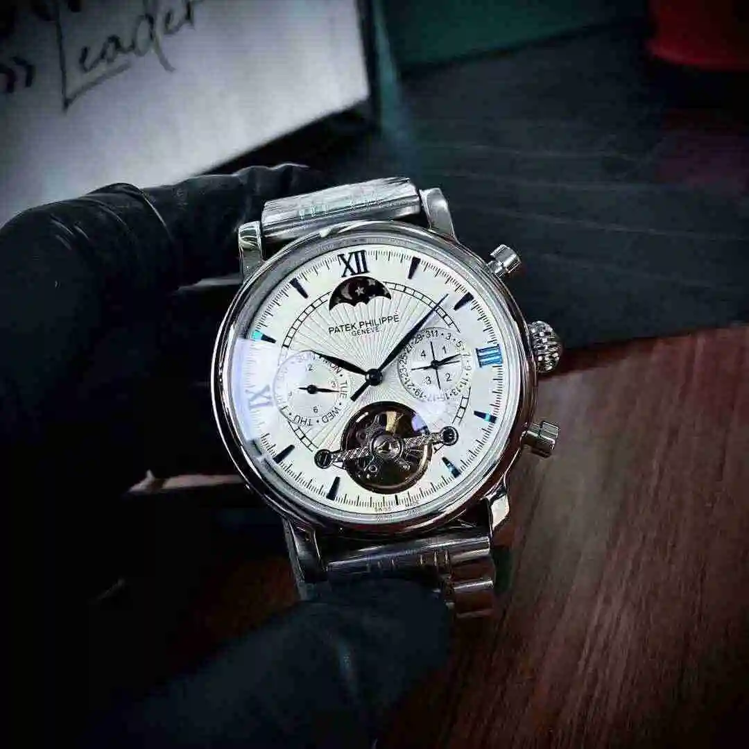 General Watches Patek Philippe Watch Men's Watch Paired with Original Fully Automatic Mechanical Movement Top Grade 316 Precision Steel Case Case with Mineral Super Strong Mirror Diameter 43mm KK04650 3 view 8