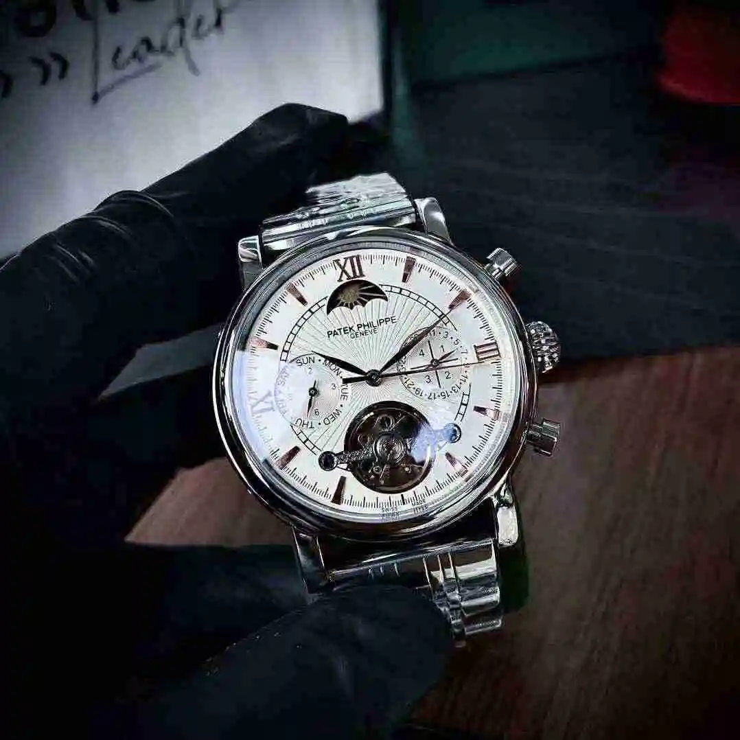 General Watches Patek Philippe Watch Men's Watch Paired with Original Fully Automatic Mechanical Movement Top Grade 316 Precision Steel Case Case with Mineral Super Strong Mirror Diameter 43mm KK04650 3 view 9