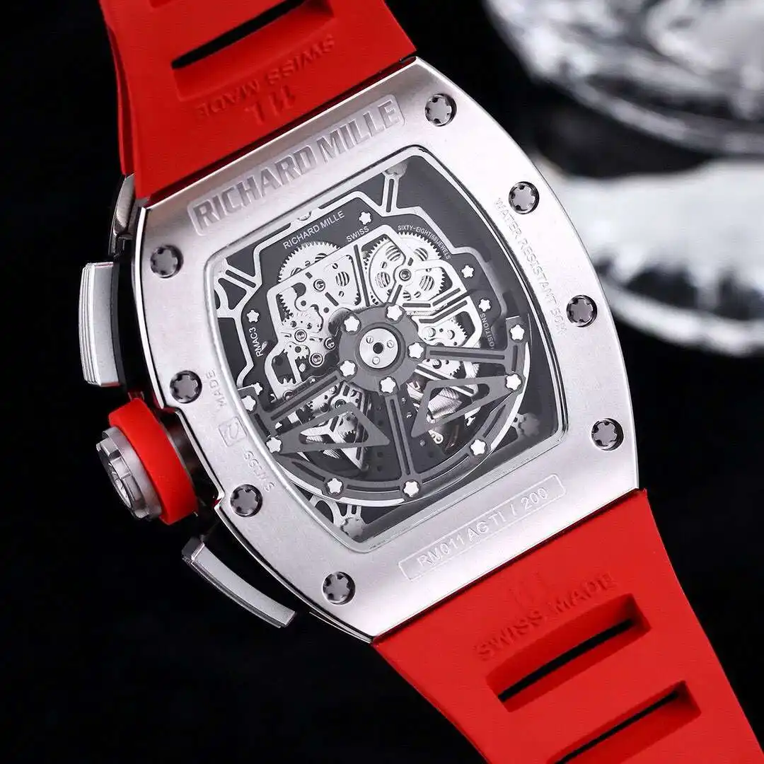 General Watches Richard Mille Richard@Mill watch men's watch with original fully automatic mechanical movement top 316 stainless steel case strap mineral super mirror KK09800 2 view 3