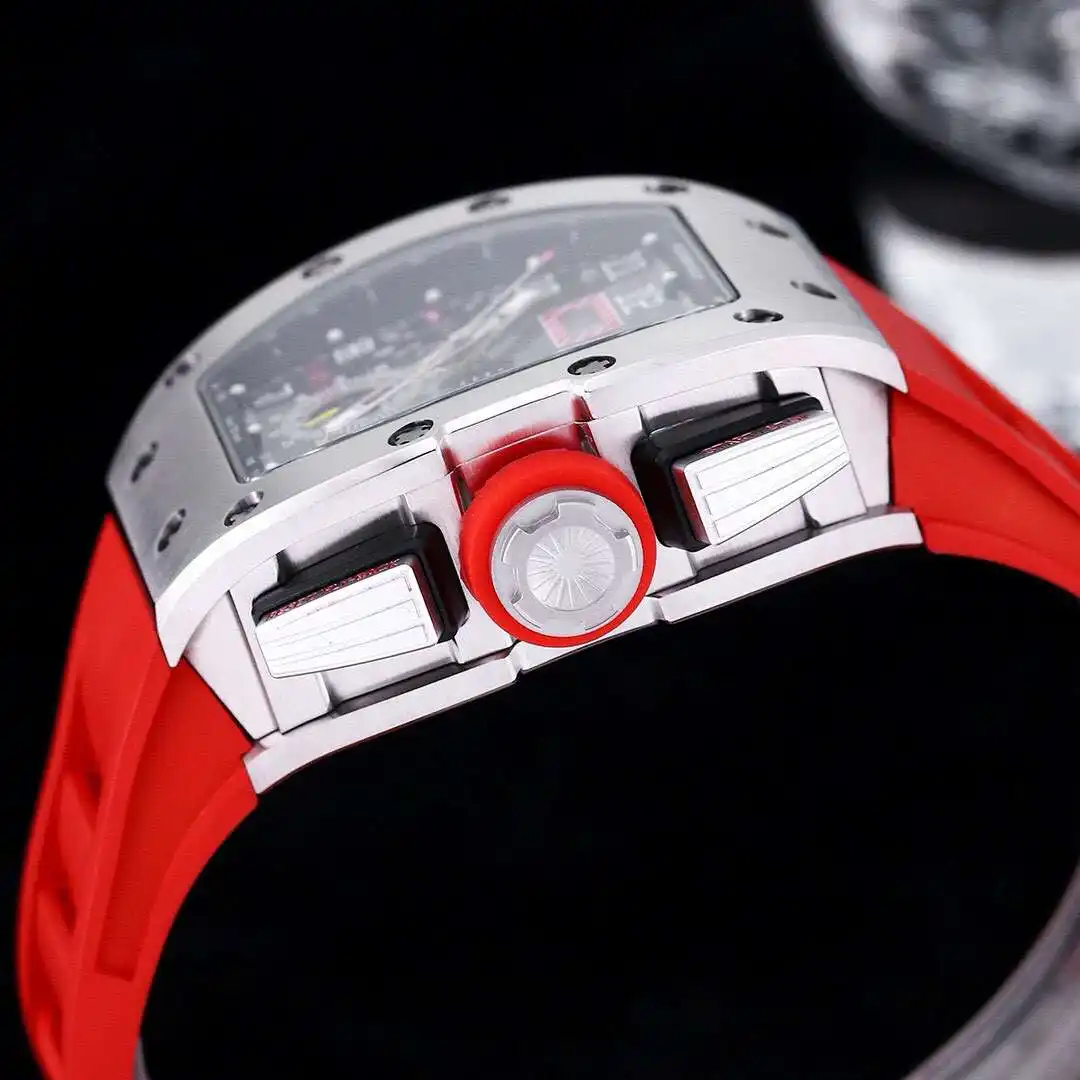 General Watches Richard Mille Richard@Mill watch men's watch with original fully automatic mechanical movement top 316 stainless steel case strap mineral super mirror KK09800 2 view 5