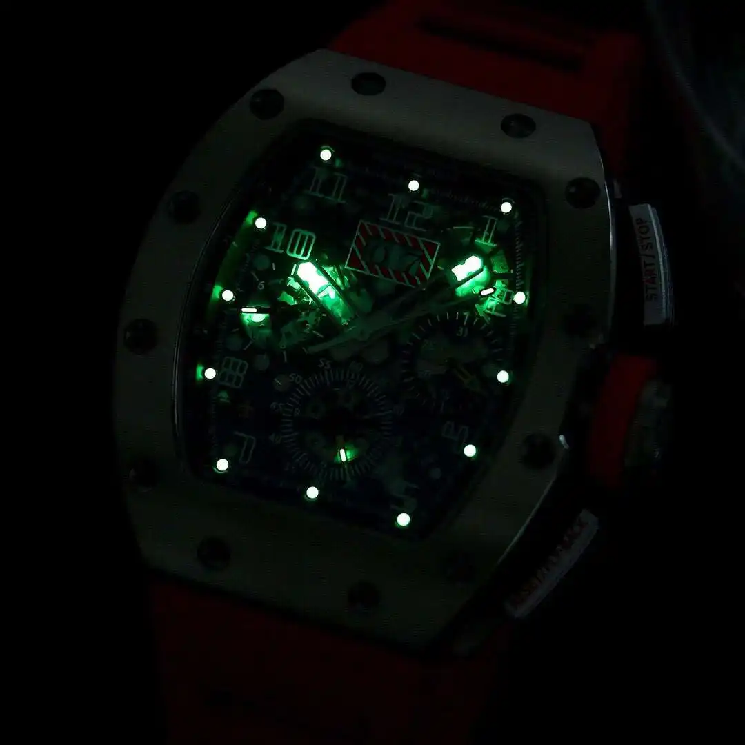General Watches Richard Mille Richard@Mill watch men's watch with original fully automatic mechanical movement top 316 stainless steel case strap mineral super mirror KK09800 2 view 6