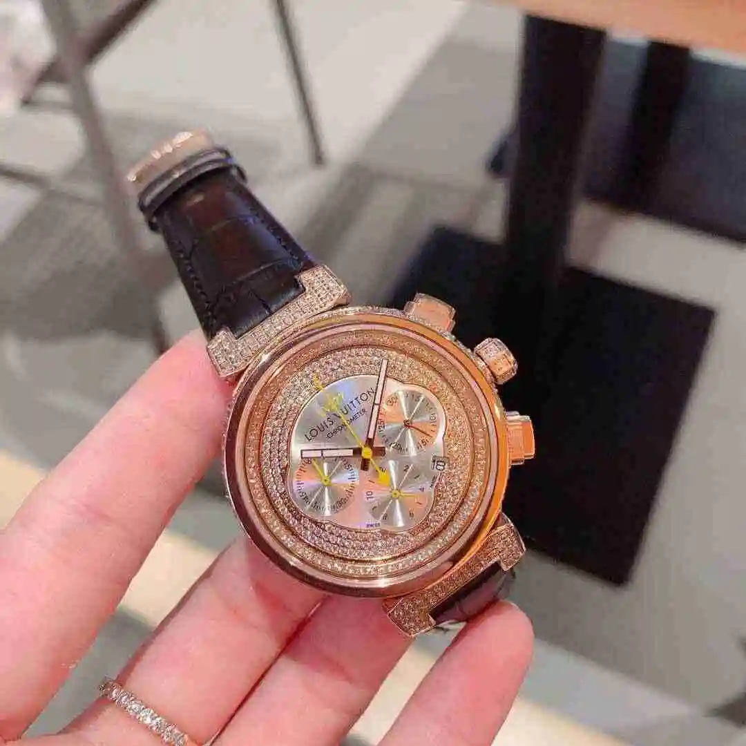 General Watches LV Watch Couple Pair Watch Paired with Original Fully Automatic Mechanical Movement Top grade 316 Precision Steel Case with Mineral Super Strong Mirror Diameter 41mm KK06250 view 6
